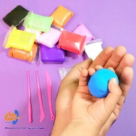 تصویر خمیر کلی ۱۲ رنگ سایز بزرگ خمیر کلی ۱۲ رنگ سایز بزرگ