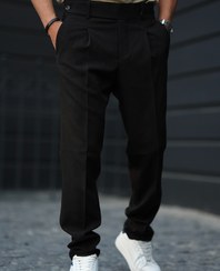 تصویر شلوار پارچه ای مردانه کمر انگلیسی پارچه مازراتی کپ مام فیت 2026 - 3 Men's mam-fit fabric pants, English waist, Maserati fabric