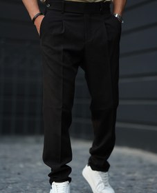تصویر شلوار پارچه ای مردانه کمر انگلیسی پارچه مازراتی کپ مام فیت 2026 - 3 Men's mam-fit fabric pants, English waist, Maserati fabric