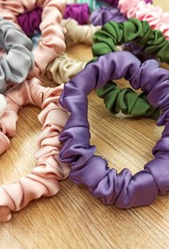 تصویر مینی اسکرانچی ابریشم first class Silk Mini scrunchies