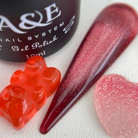 تصویر لاک ژل آیس آبنباتی A&E 