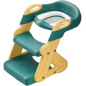 تصویر رابط توالت کودک پله دار سبز 