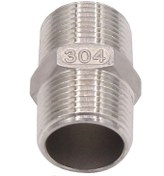 تصویر مغزی استیل 304- ایرانی- کلاس 150 - 1/2" hex nipple 304 stainless steel class 150