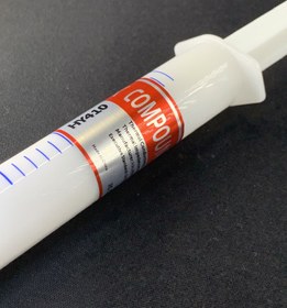 تصویر خمیر سیلیکن سرنگی بزرگ سفید 5 عددی 