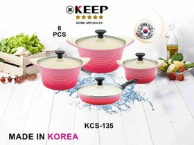 تصویر سرویس قابلمه سرامیکی ۸ پارچه کیپ مدل KCS-135 Keep KCS-135 Pot Set 8 Pieces