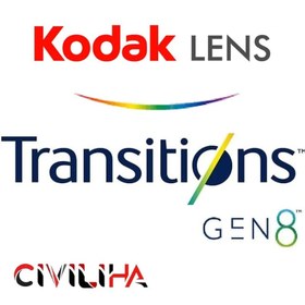 تصویر عدسی سفارشی ترانزیشن نسل 8 کداک با پوشش بلوکنترل انتخابی 1.5 KODAK Lens SPORT Transitions Grey Gen8 