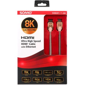 تصویر کابل HDMI سومو 1.2 متری با کیفیت 8K مدل Somo Sh8201 Somo HDMI 8K Cable SH8201