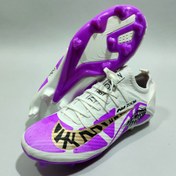 تصویر کفش فوتبال نایکی مدل عقابی سایز بلند بنفش و مشکی 