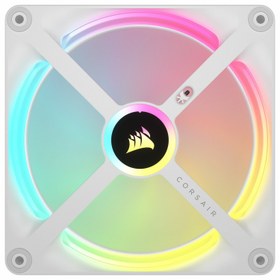 تصویر فن خنک کننده کیس کامپیوتر کورسیر مدل iCUE LINK QX140 RGB White 2-in-1 Corsair iCUE LINK QX140 RGB White 2-in-1 Computer Case Fan