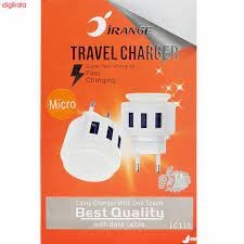 تصویر شارژر دیواری آیرنج مدل LC115 به همراه کابل تبدیل microUSB 