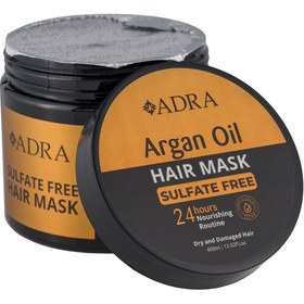 تصویر ماسک مو آرگان آدرا فاقد سولفات مناسب مو خشک و آسیب دیده حجم 400 میلی لیتر Adra Argan Hair Mask 400ml