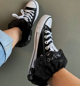 تصویر جوراب زنانه توری عروسکی دو لایه 