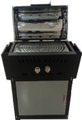 تصویر باربیکیو گازی زغالی بدون ترمومتر گازاکس PLUS 6040 کابینتی Gasax+ Barbeque 60cm with cabin dont thermometer