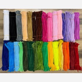 تصویر پیپ پاک کن مخملی کاردستی 