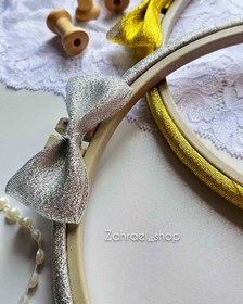 تصویر پک ۲ عددی کارگاه تزیین شده با ربان لمه دار 