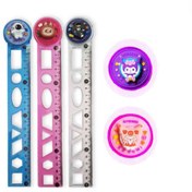 تصویر خط کش ۲۰ سانتی ژله ای چراغدار شابلون دار 