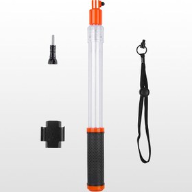 تصویر مونوپاد شناور مخصوص دوربین‌های ورزشی TELESIN Floating Translucent Waterproof Selfie Stick for Action Camera