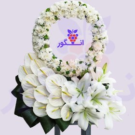 تصویر باکس گل ترحیم حلقه ای زیبا 
