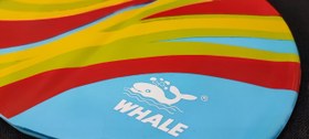 تصویر کلاه شنا وال whale آبی با رنگهای شاد 