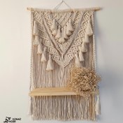 تصویر شلف مکرومه مدل اُلگا|”macrame shelf “olga 