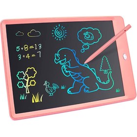 تصویر تخته رسم ال سی دی 10 اینچی با رنگ صورتی برند mixde 10 Inch LCD Writing Tablet Doodle Board Pink Drawing Pads