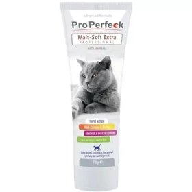 تصویر خمیر مالت گربه PRO PERFECK اورجینال محصول ترکیه پروپرفک3 منظوره مدل Malt-soft extra وزن 100 گرم برند 