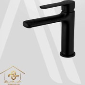 تصویر شیر روشویی البرز روز مدل مرداس مشکی 