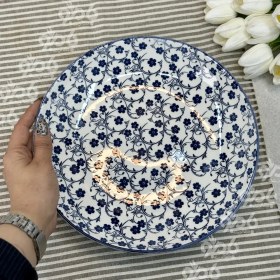 تصویر سوپ خوری گرد 4*26 گل آبی جدید 