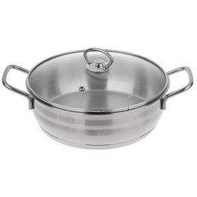 تصویر تابه دودسته استیل سایز 24 دستی لوکس Destilux Shallow pot steel size 24 Destilux