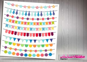 تصویر وکتور ریسه رنگی جشن 01 