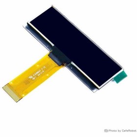 تصویر نمایشگر OLED تک رنگ زرد 2.23 اینچ دارای ارتباط SPI و چیپ درایور SSD1305 با کابل فلت 24 پین Plug In 