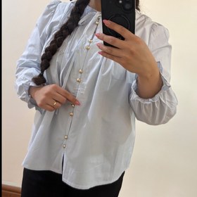 تصویر شومیز کلاسیک دکمه گرد 