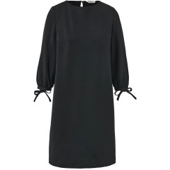 تصویر پیراهن کتان-کش میدی مشکی پاییزه زنانه چیبو 