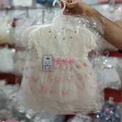 تصویر سارافون پروانه نوزادی تا 3 سال لباس بچه گانه دخترانه لباس عروس لباس مجلسی شومیز دخترانه 