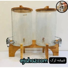 تصویر کلمن شیشه ای هشت لیتری دو قلو برد وود آبگز 