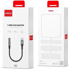 تصویر کابل تبدیل تایپ سی به AUX هیسکا مدل W47 Hiska Type C to AUX Converter Cable W47