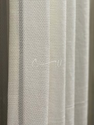 تصویر پرده پانچ آماده راشل مرواریدی رنگ شیری 