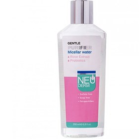 تصویر محلول پاک کننده آرایش صورت جنتل پیوریفایر نئودرم 200 میلی لیتر Neuderm Gentle Purifier Micellar Water 200 ml