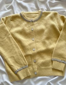 تصویر کاردیگان بافت وارداتی گرم بالا - زرد روشن 