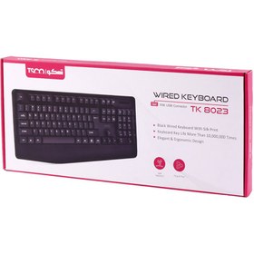 تصویر کیبورد سیمی تسکو مدل TK 8023 ا TSCO TK 8023 Wired Keyboard TSCO TK 8023 Wired Keyboard