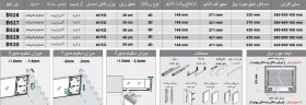 تصویر ریل بدنه دار اسلیم شیشه اینر بلند با براکت شیشه جلو عمق 30 فانتونی fantoni کد F-0B-526-01 