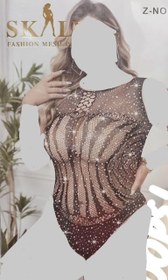 تصویر بادی زنانه سایز بزرگ توری 