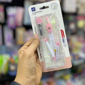 تصویر جعبه پرگار ترتل صورتی 