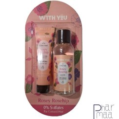 تصویر پک مسافرتی شامپو و نرم کننده موی سر رزهیپ ویت یو 