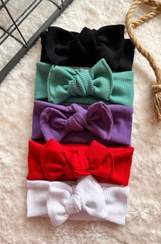 تصویر هدبند نوزادی دخترانه پاپیونی کبریتی کد 1271 