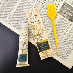 تصویر رنگ مو بدون آمونیاک سلوم شماره 1-5 حجم 120 میل رنگ قهوه‌ای دودی روشن 