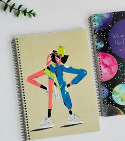 تصویر دفتر دو خط زبان 100 برگ 