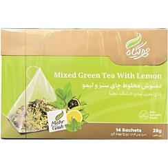 تصویر دمنوش مخلوط چای سبز و لیمو مهرگیاه 14 عددی 