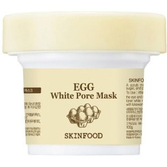 تصویر ماسک سفت‌کننده منافذ Skinfood با ترکیب ویژه سفیده تخم‌مرغ - Egg White Pore Mask - شفاف‌کننده و صاف‌کننده پوست (اورجینال + هدیه) 