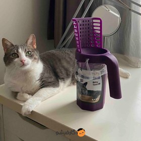 تصویر بیل زباله ای برای جمع کردن خاک بستر گربه Generation Purple Cat Litter Shovel